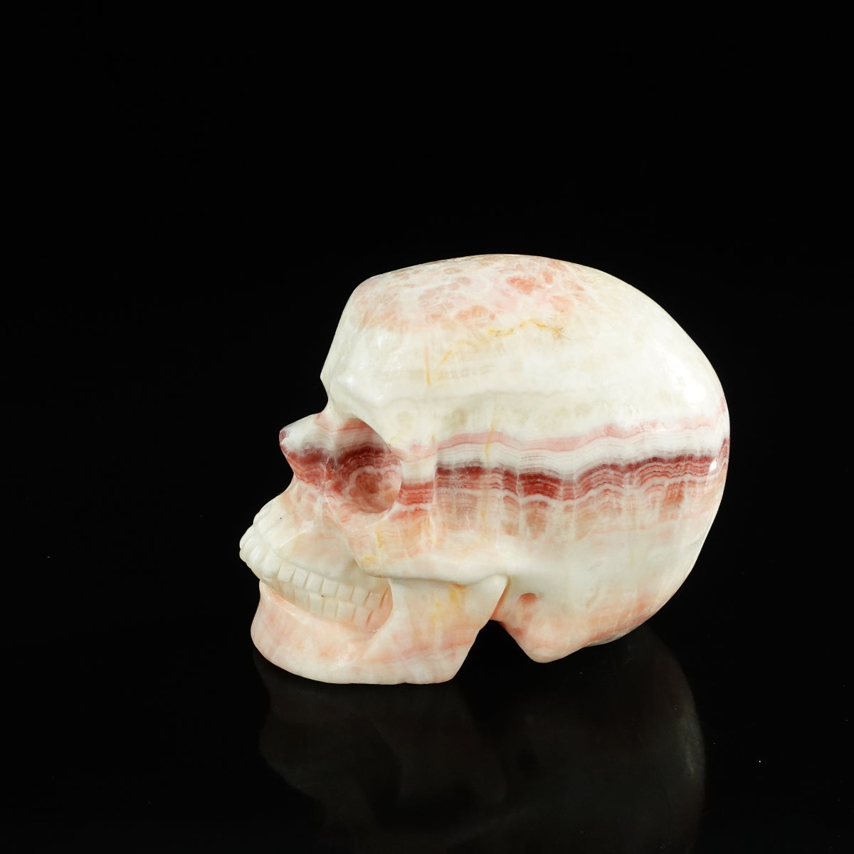 4.5" Zebra Jasper Crystal Skull Carving - Unique Piece #ZS02