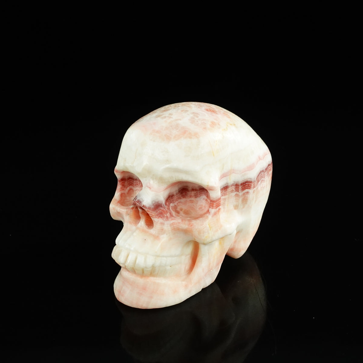 4.5" Zebra Jasper Crystal Skull Carving - Unique Piece #ZS02