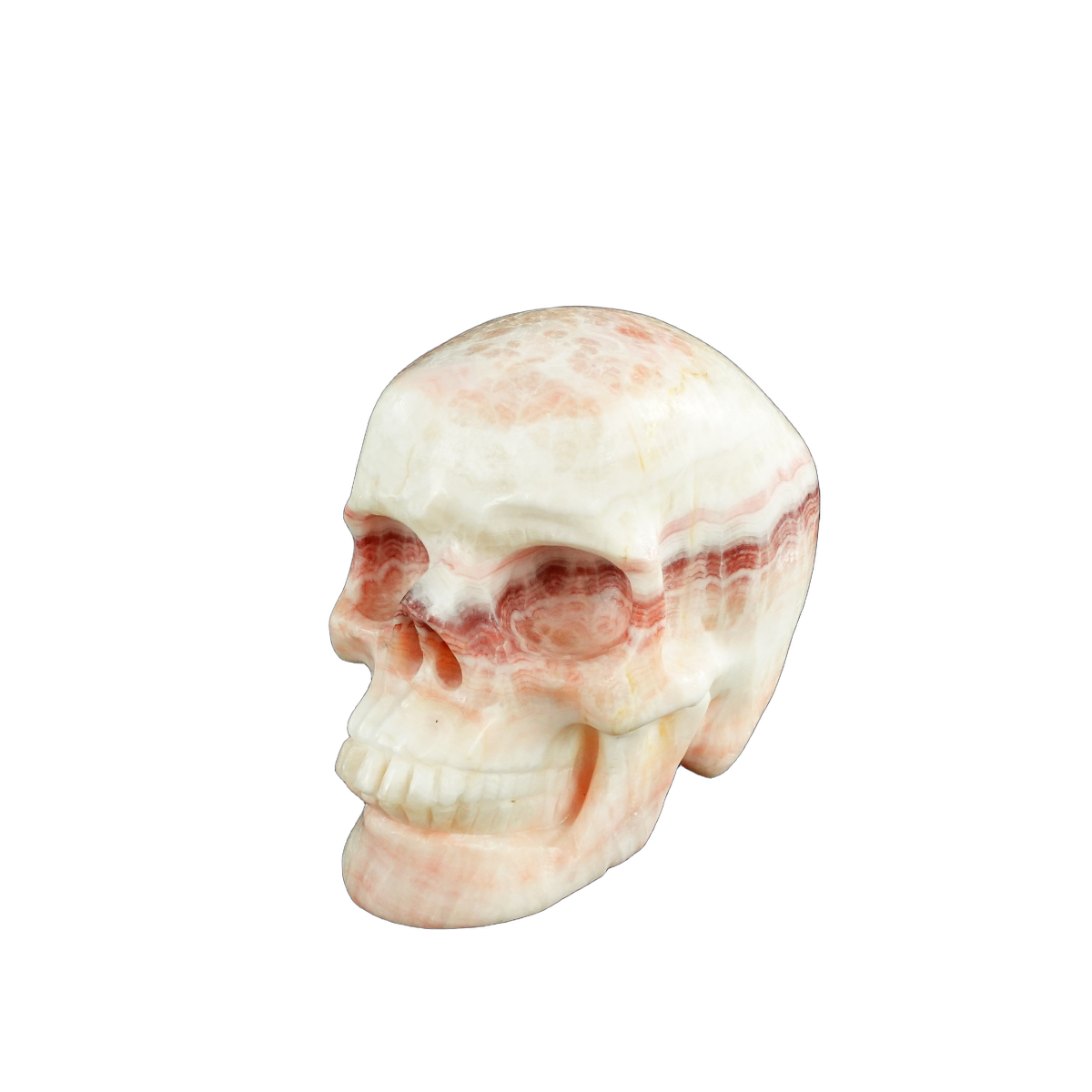 4.5" Zebra Jasper Crystal Skull Carving - Unique Piece #ZS02