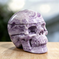3.0" Purple Malachite Crystal Skull Carving  #SKH30097