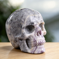 3.0" Purple Malachite Crystal Skull Carving  #SKH30098