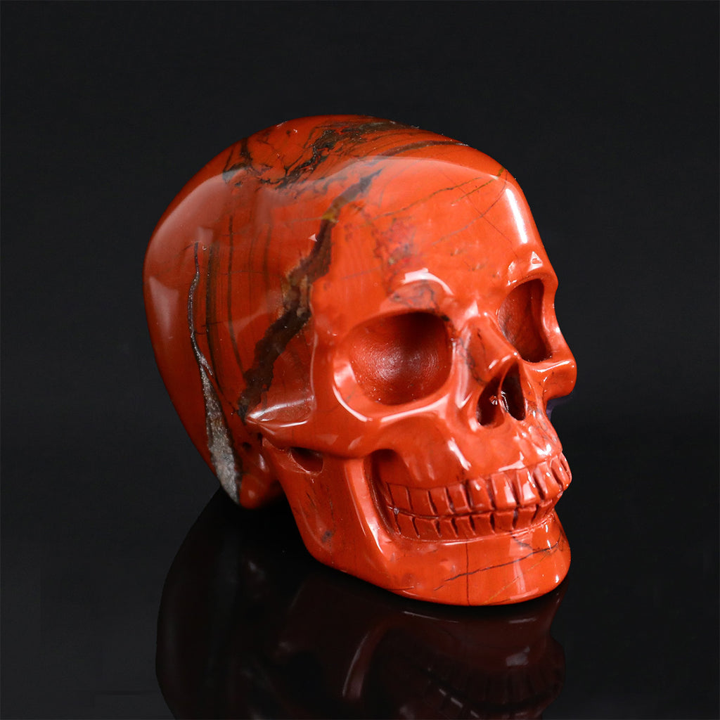 2.2" Red Jasper Crystal Skull Carving  #SKH22069