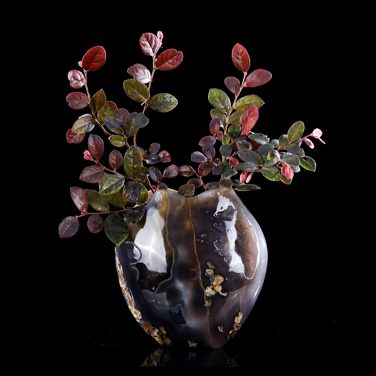 5.5" Geode Agate Crystal Vase Carving  #CHA0034