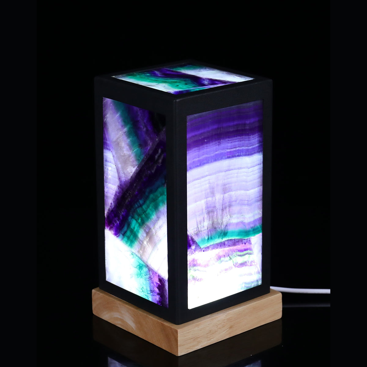 6.3" Green Fluorite Crystal Lamp Carving  #CTC0075