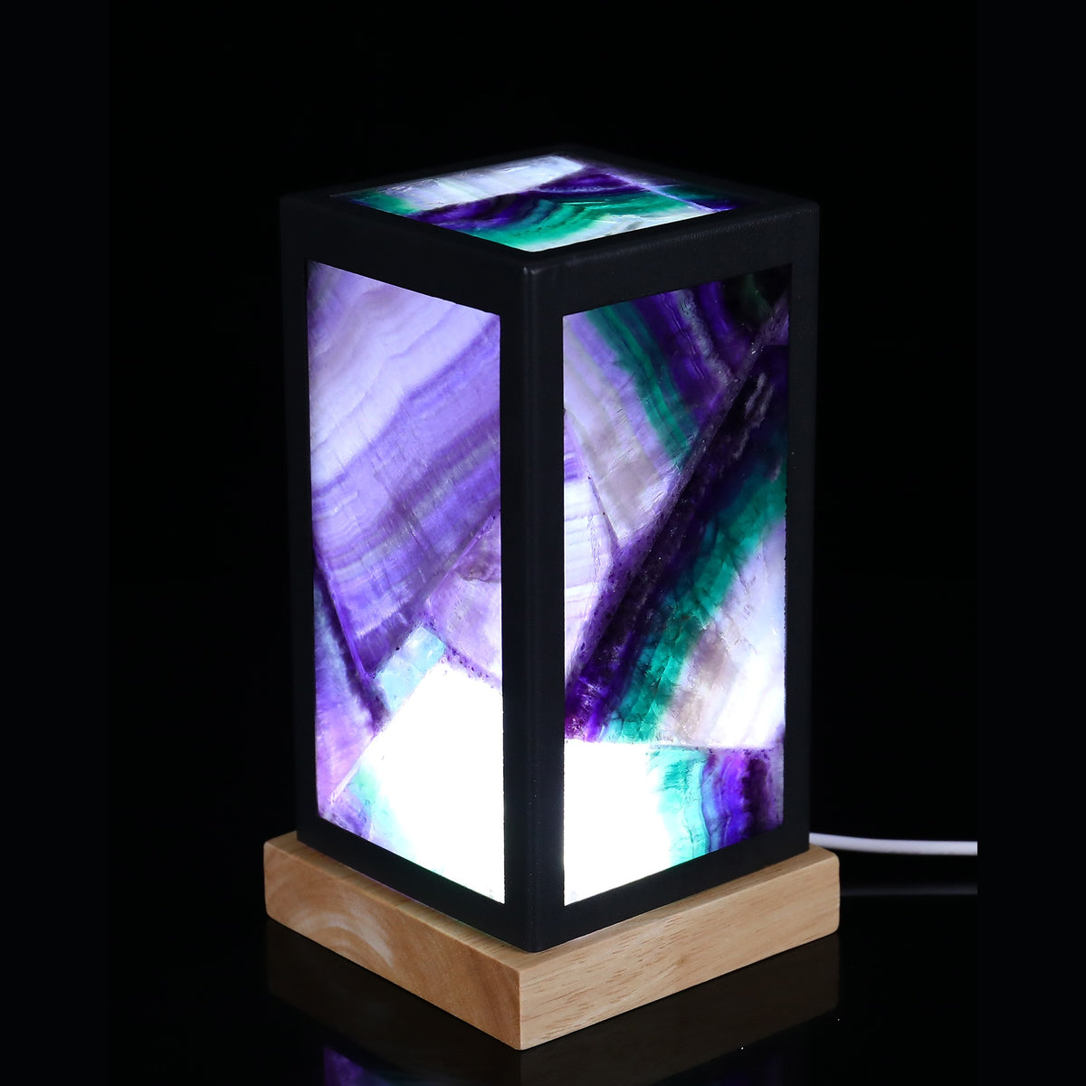 6.3" Green Fluorite Crystal Lamp Carving  #CTC0075