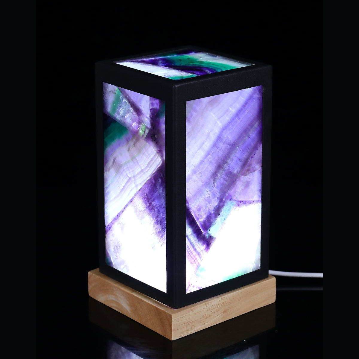 6.3" Green Fluorite Crystal Lamp Carving  #CTC0075